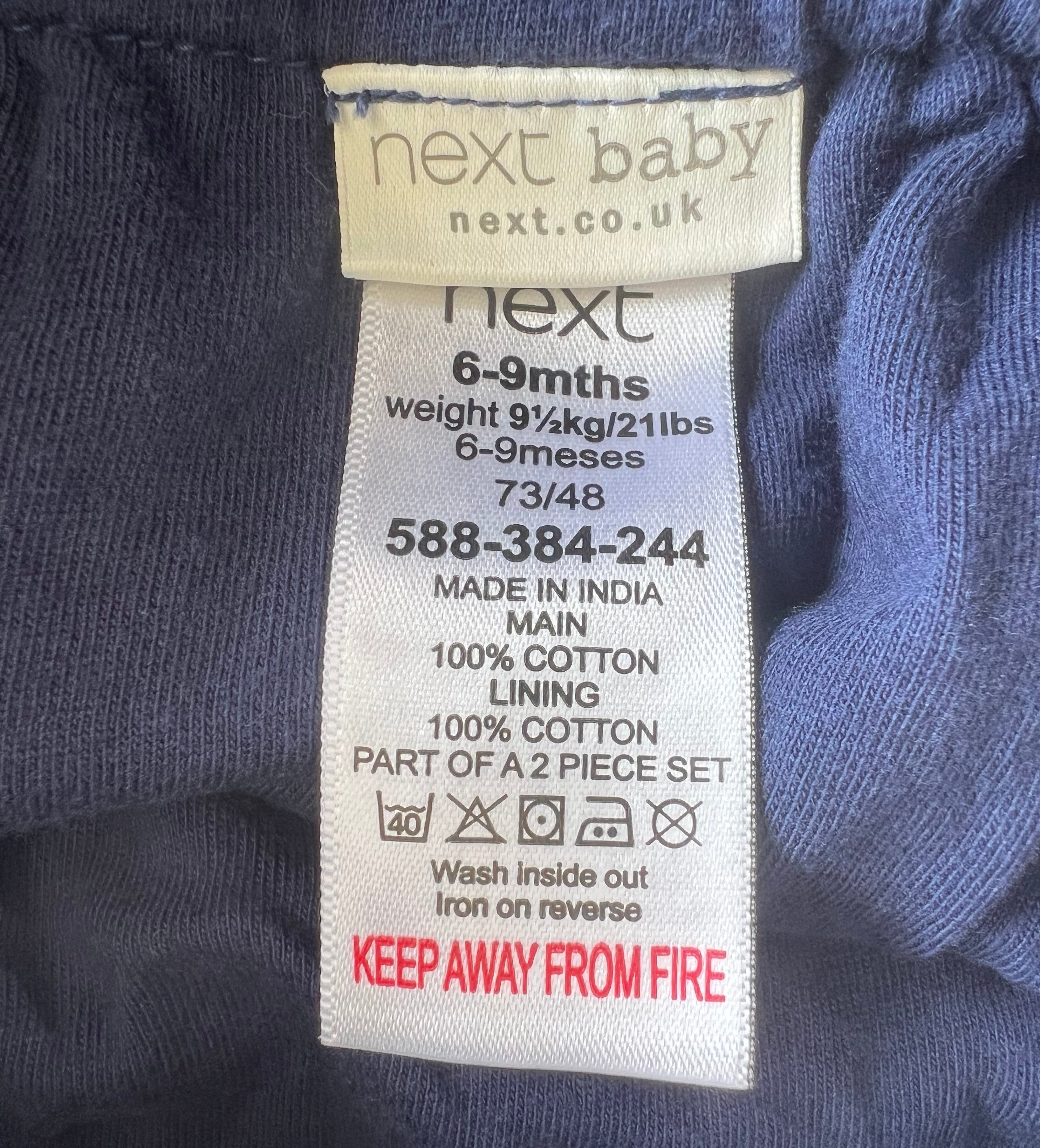 Next Baby Checkered Overalls (6-9m)
