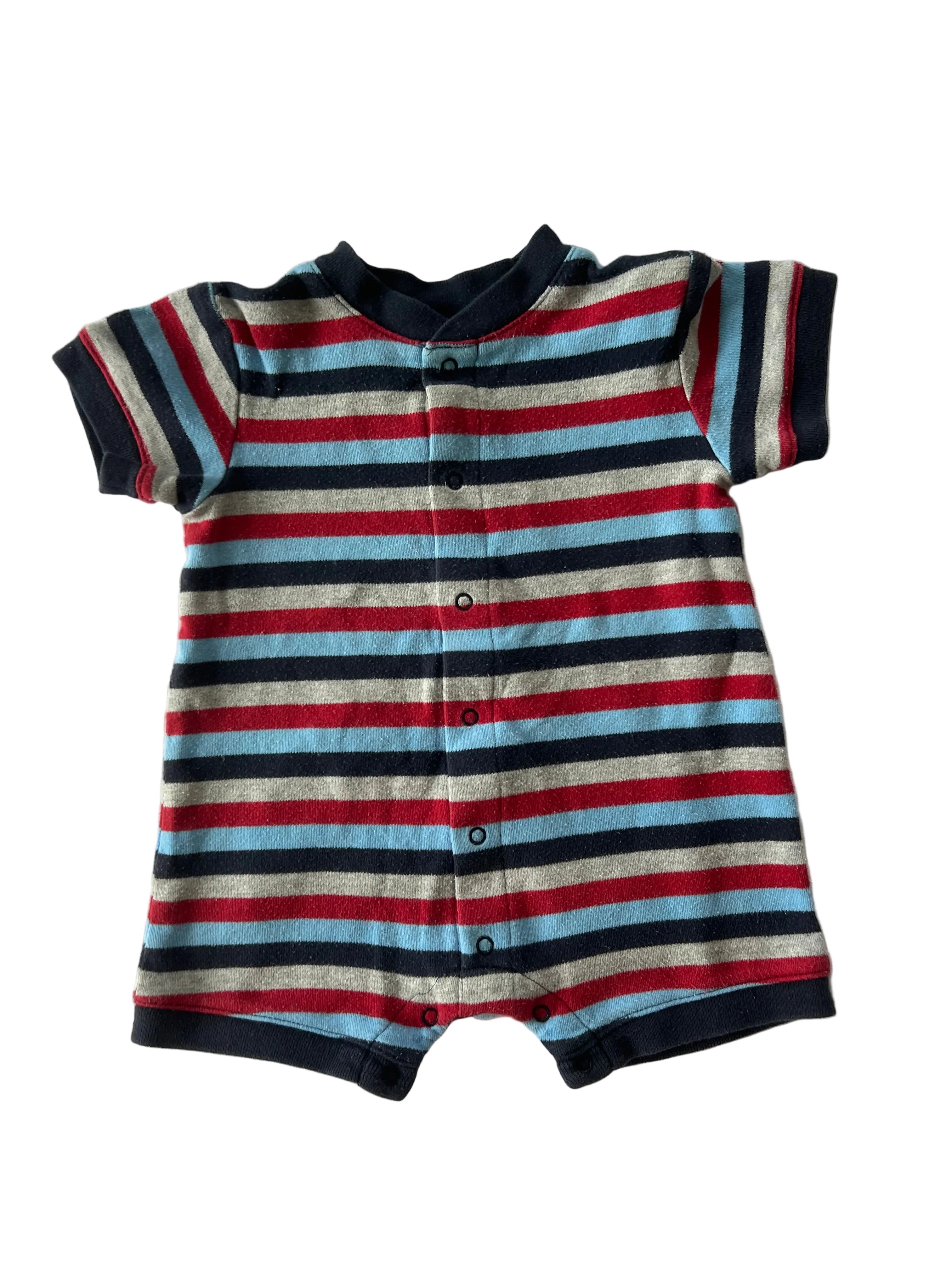 Vintage ‘TKS’ Striped Romper (3-6m)