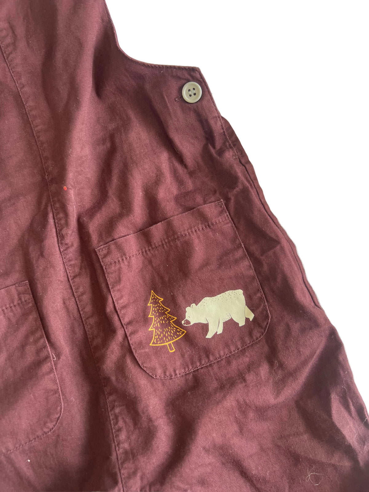 Teeny Weeny Bear Overalls (size 2)