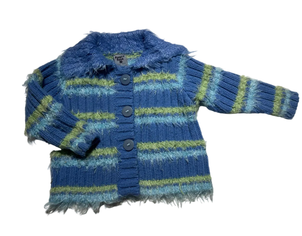 Pumpkin Patch Striped Cardigan (size 2)