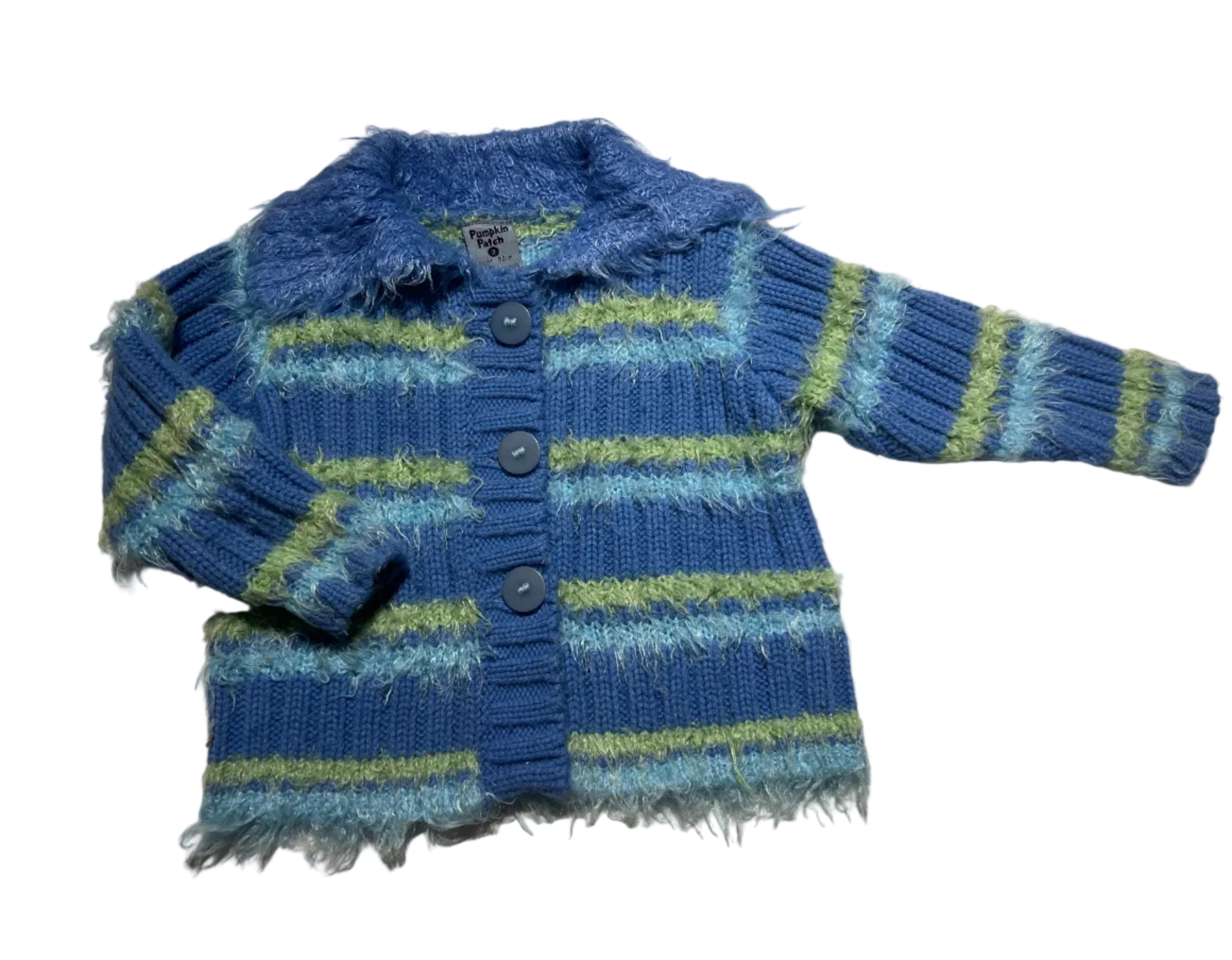 Pumpkin Patch Striped Cardigan (size 2)