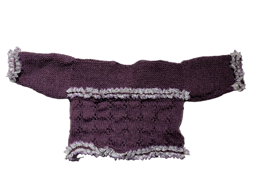 Purple Knit Cardigan