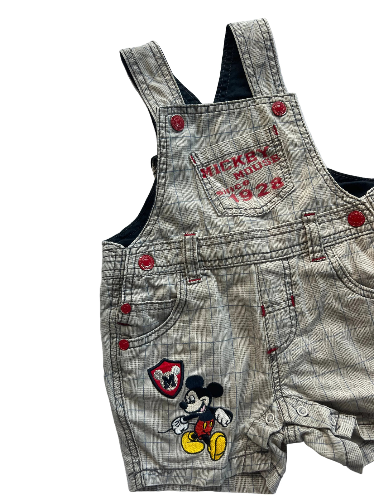 Vintage Mickey Mouse Shortalls (6-12m)
