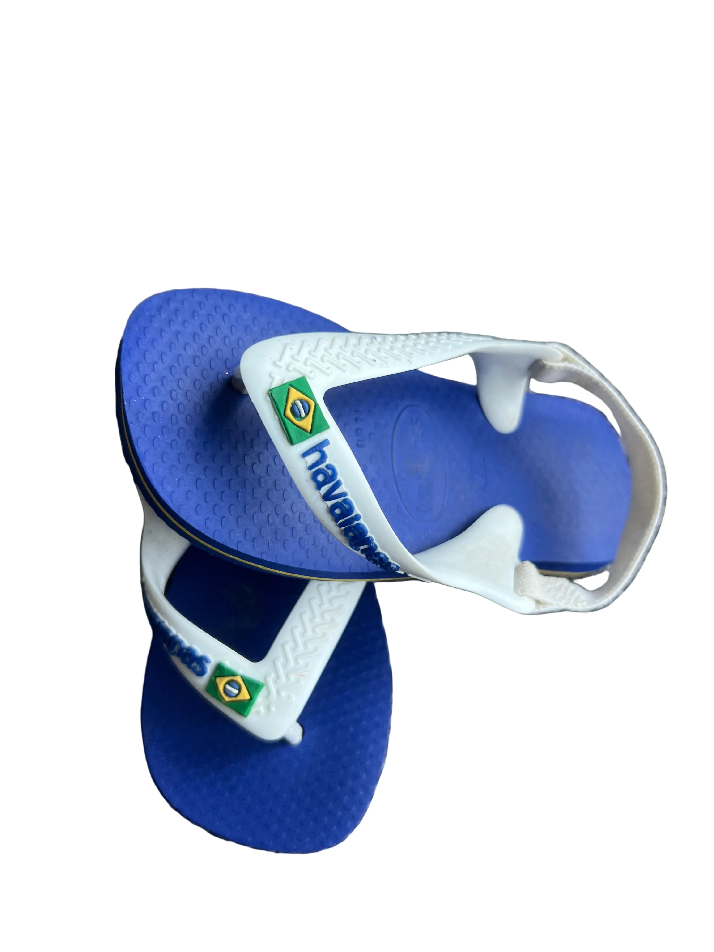 Blue and White Havaianas