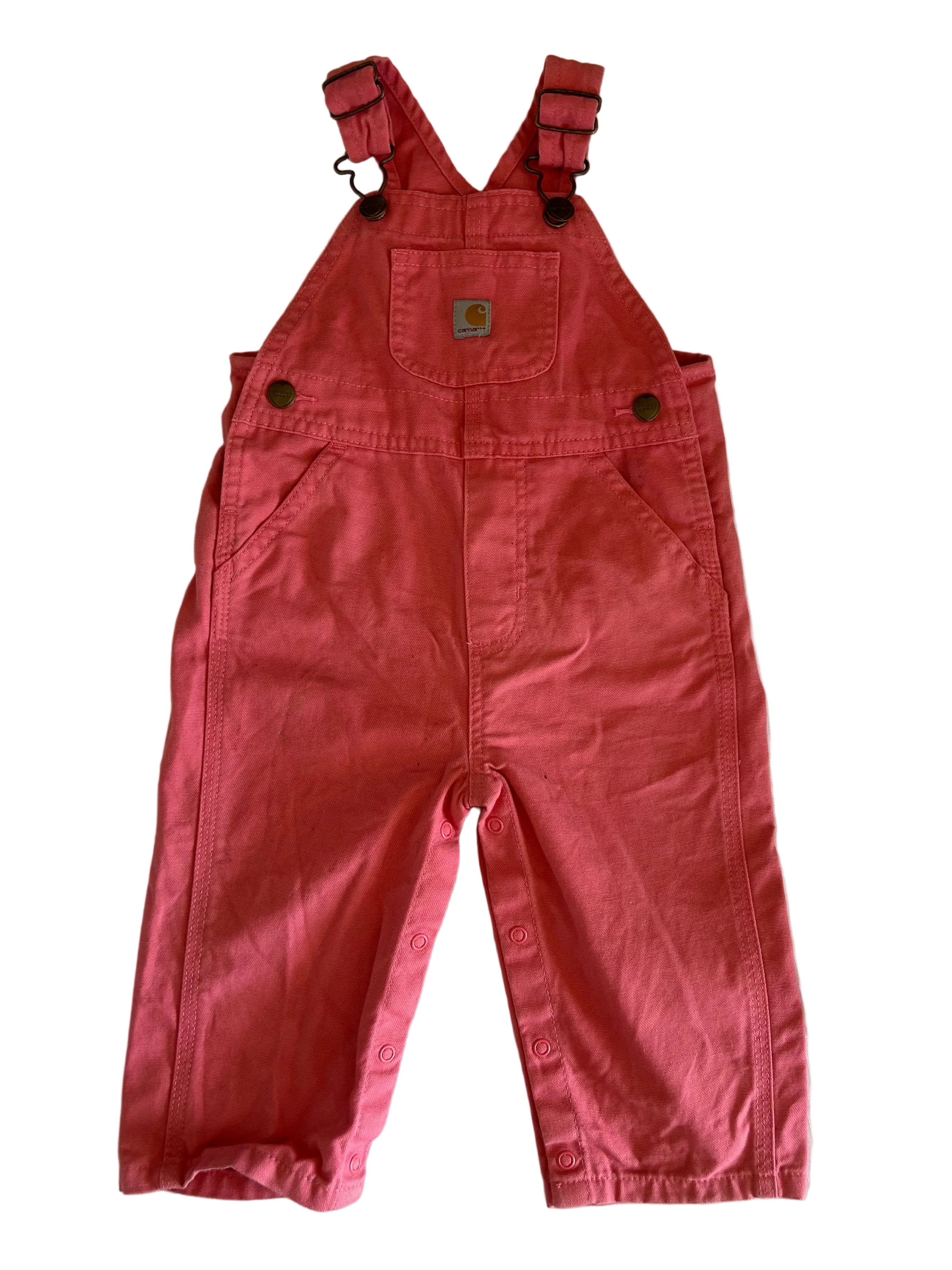 Pink Carhartt Overalls (12m)