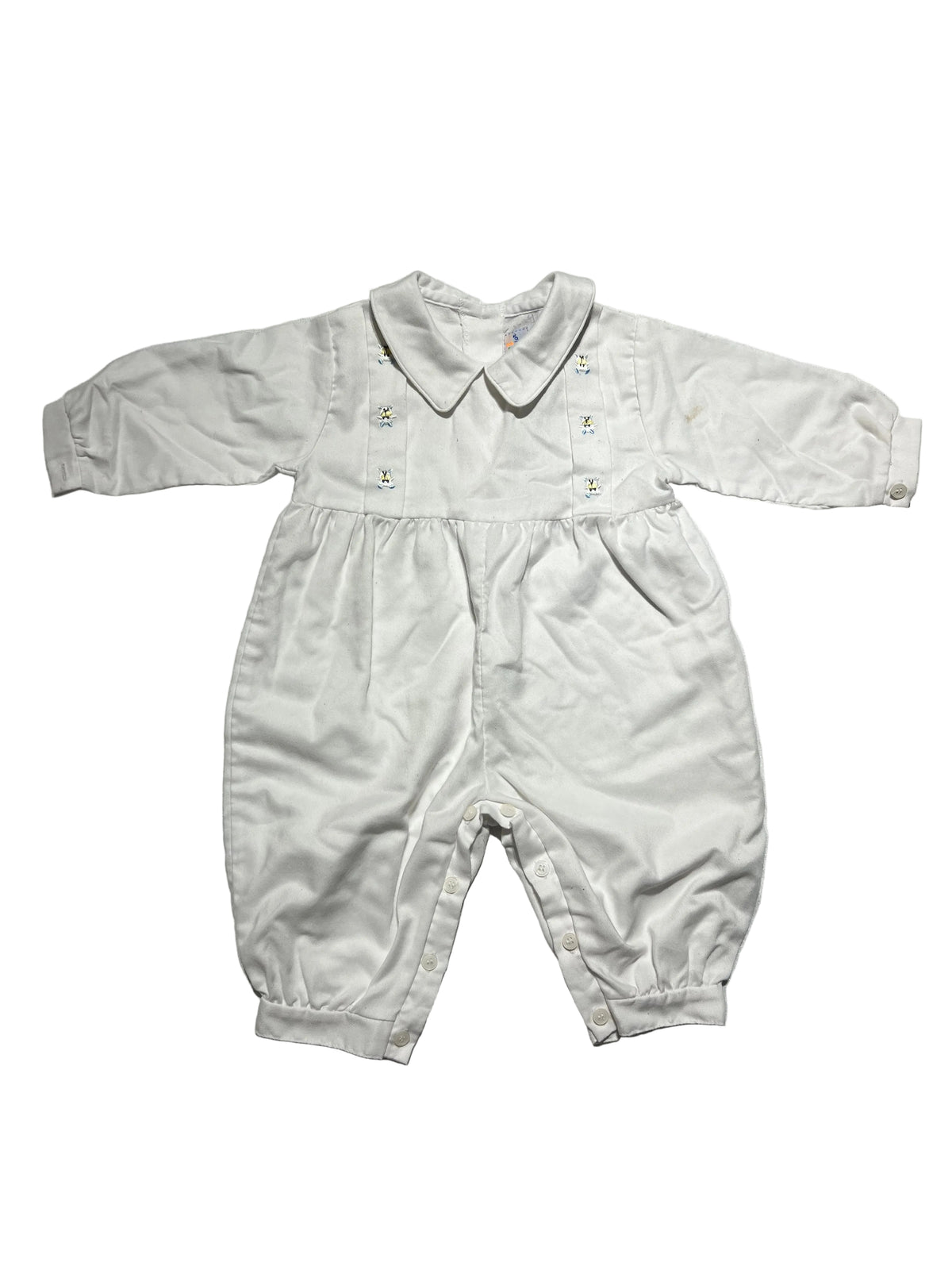White Vintage Coquette Romper