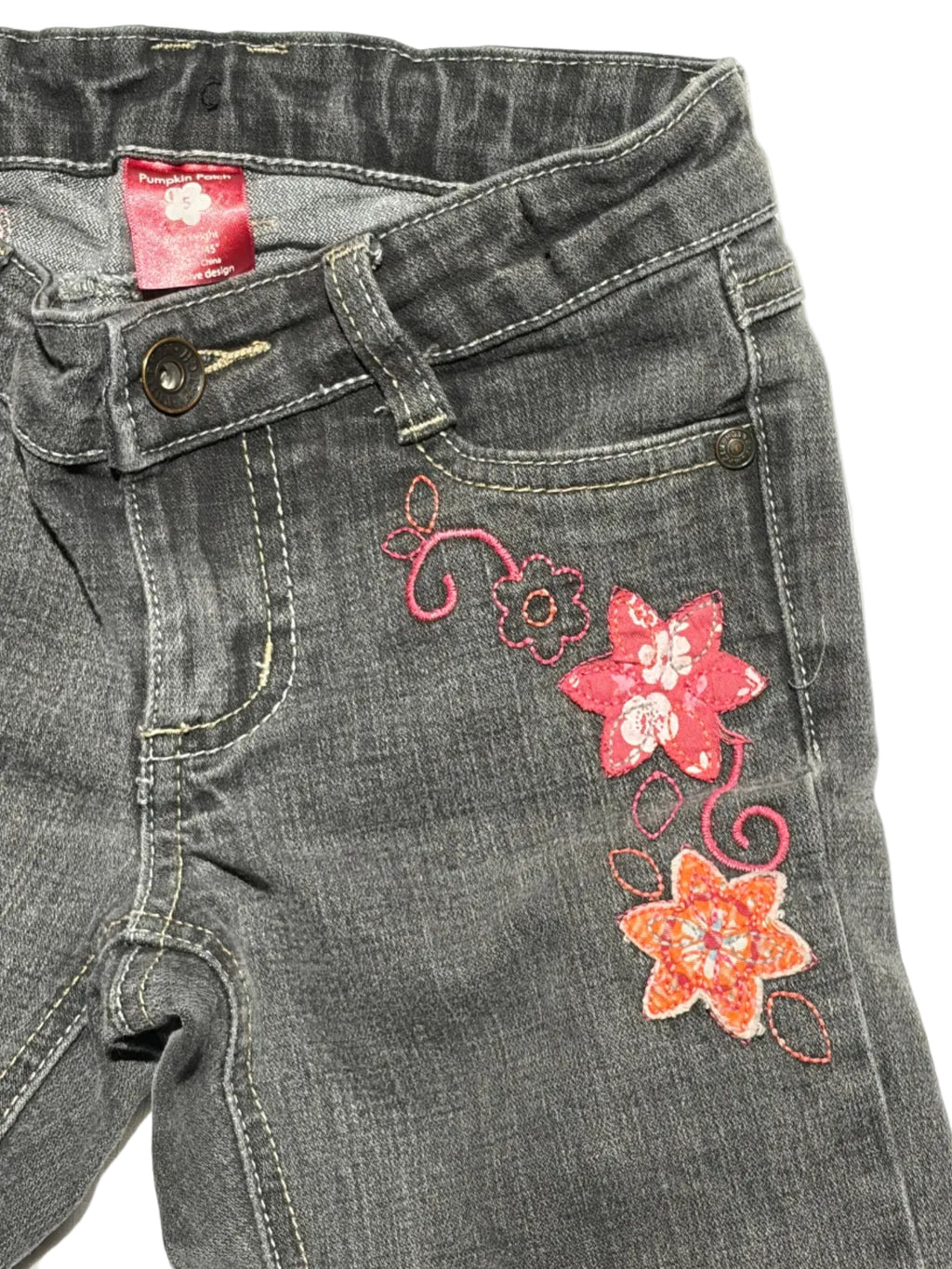 Grey Pumpkin Patch Jeans (size 5)