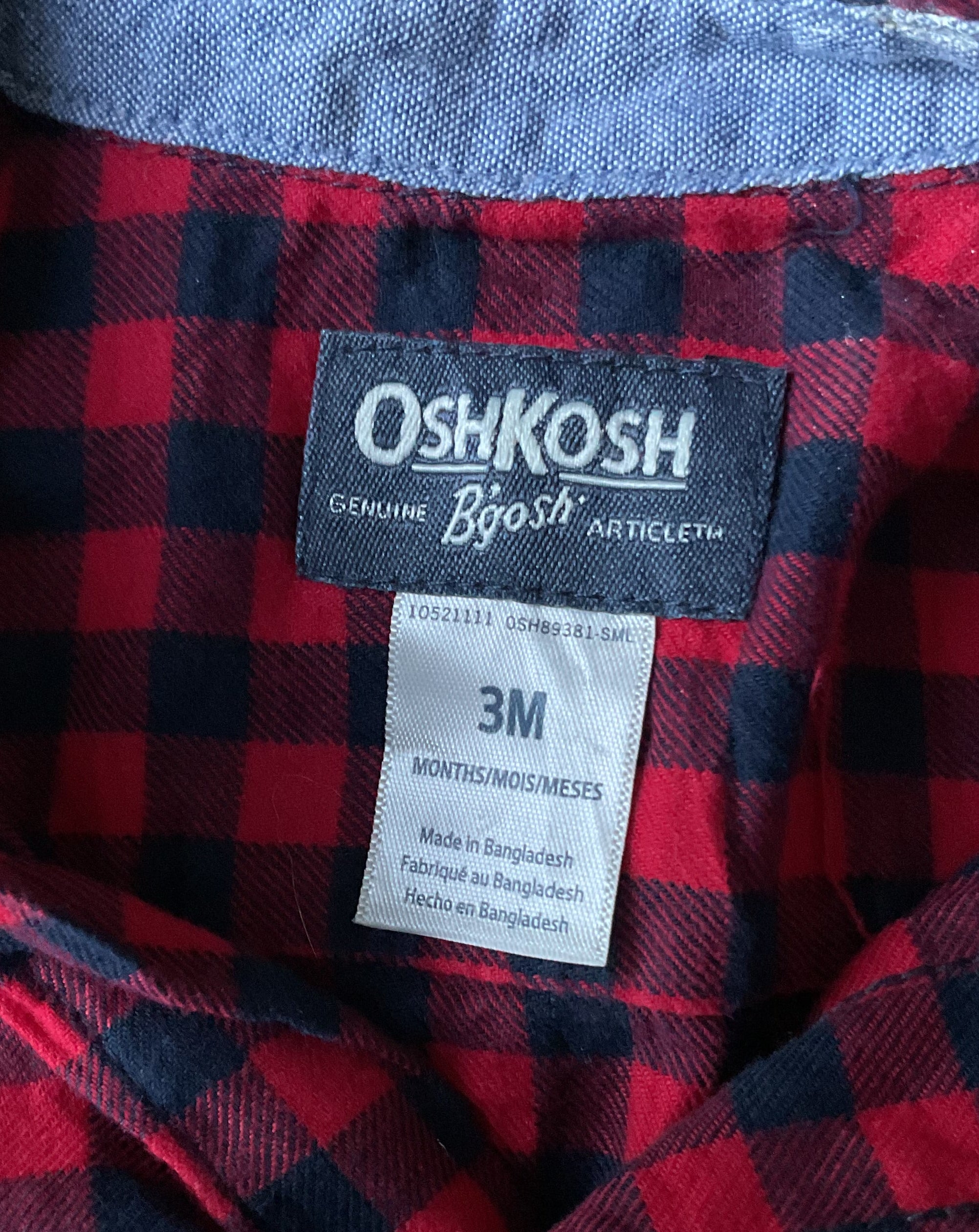 Oshkosh Plaid Bodysuit