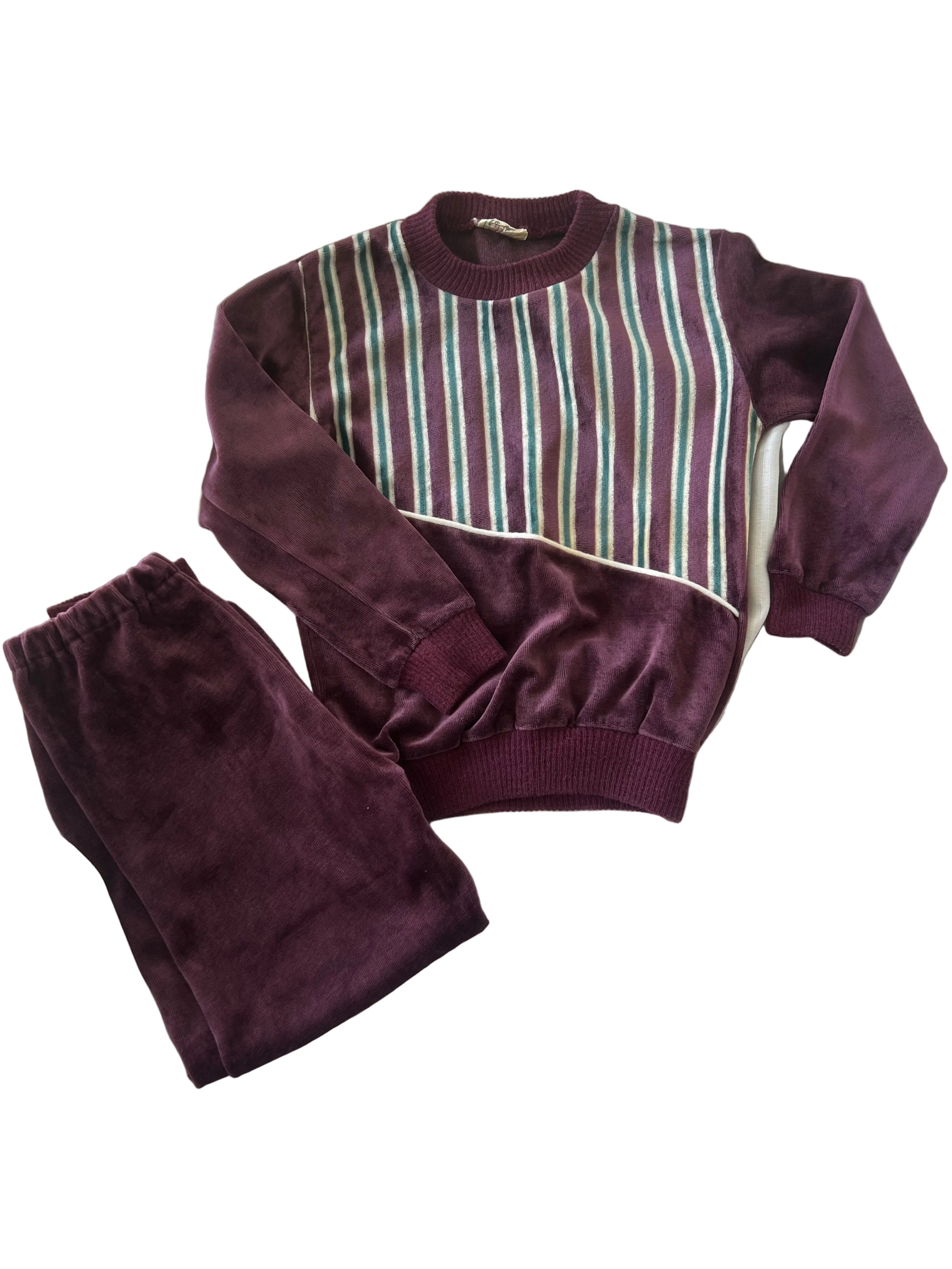 Vintage Purple Velour Set (size 3-5 years)