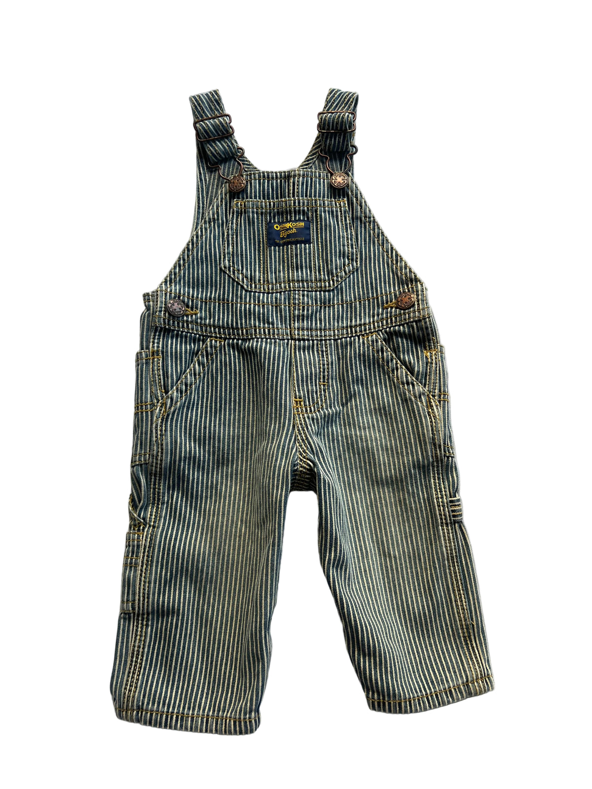 Vintage Oshkosh Pinstripe Overalls (6m)