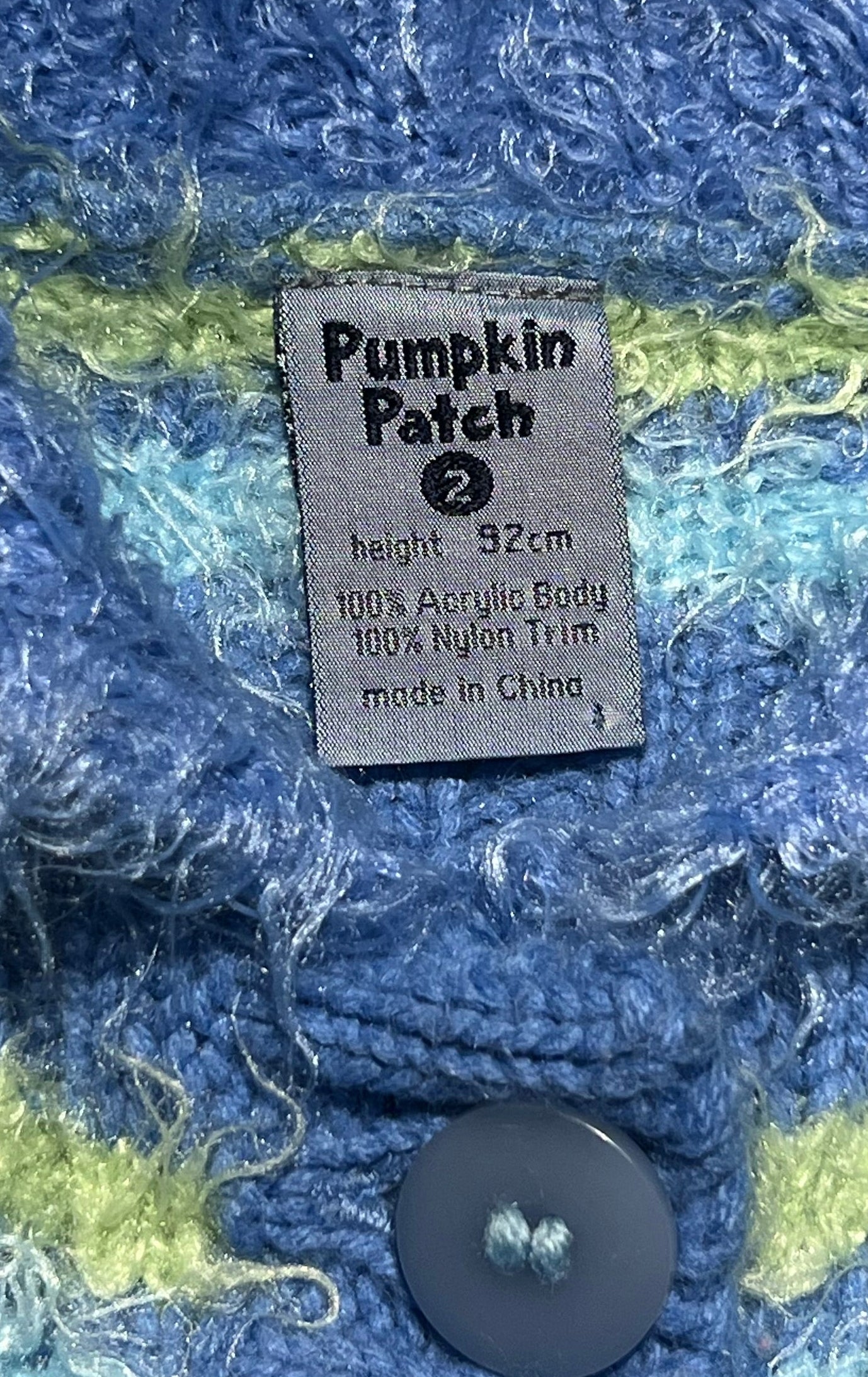 Pumpkin Patch Striped Cardigan (size 2)