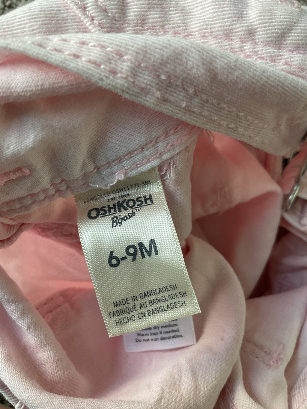Pink Oshkosh Overalls (6-9m)