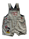 Vintage Mickey Mouse Shortalls (6-12m)