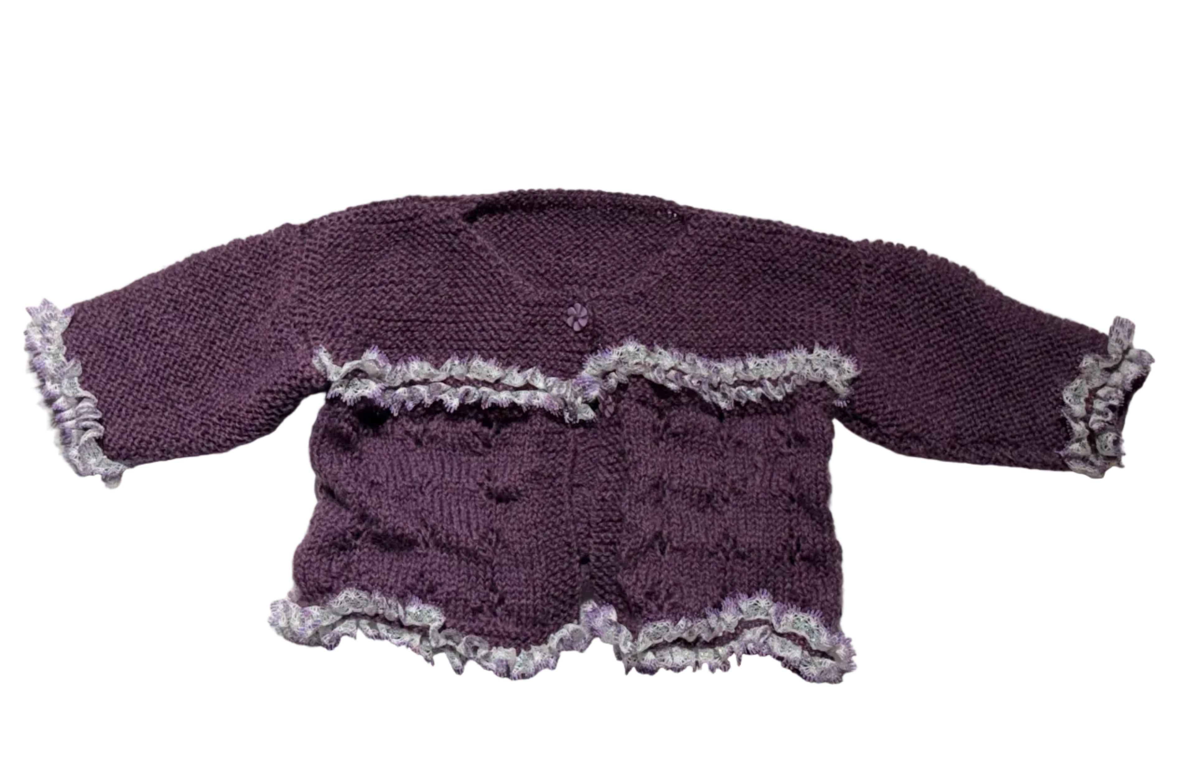 Purple Knit Cardigan